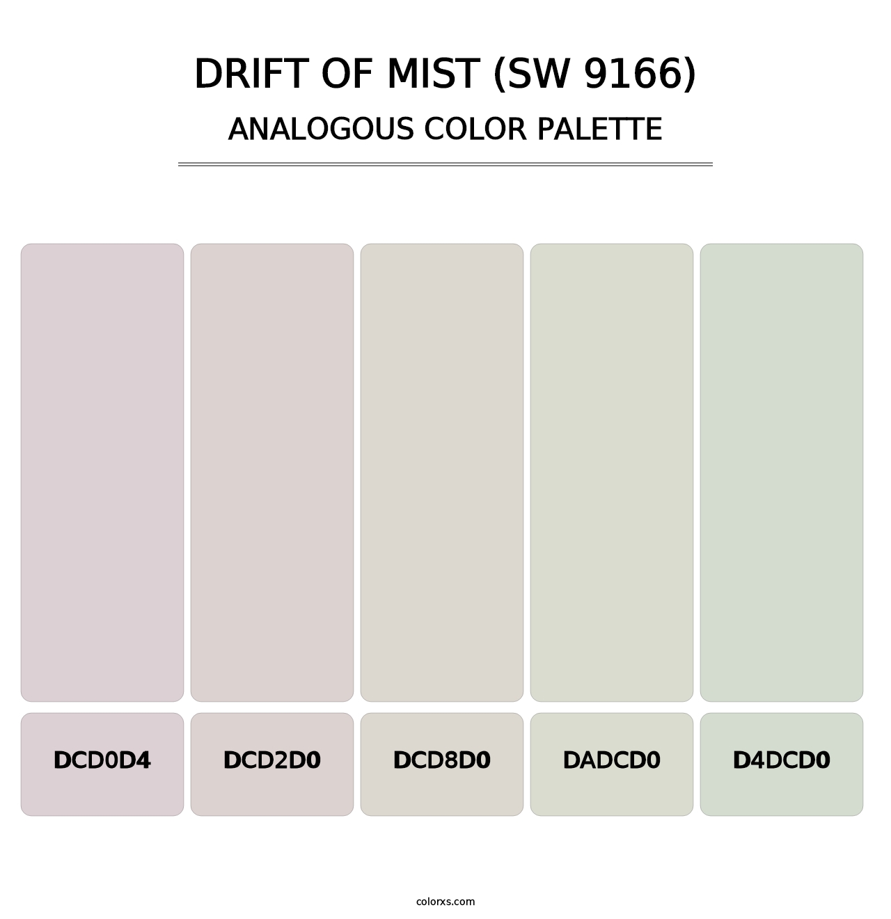 Drift of Mist (SW 9166) - Analogous Color Palette