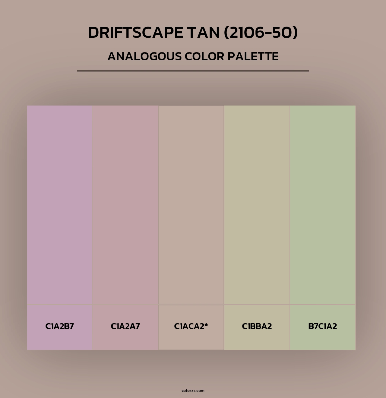 Driftscape Tan (2106-50) - Analogous Color Palette