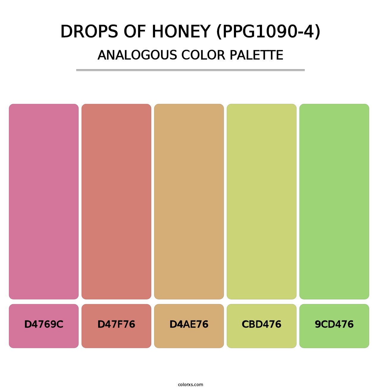 Drops Of Honey (PPG1090-4) - Analogous Color Palette