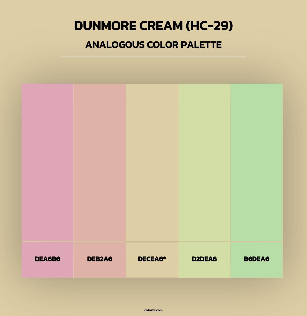 Dunmore Cream (HC-29) - Analogous Color Palette