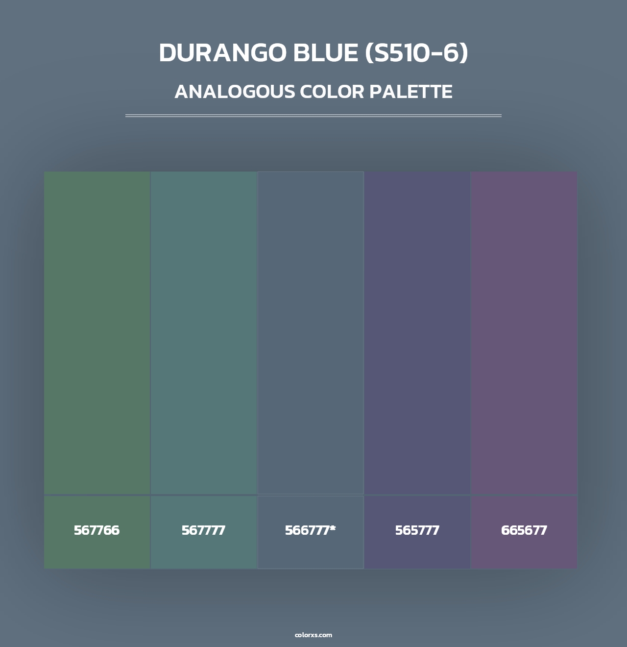 Durango Blue (S510-6) - Analogous Color Palette