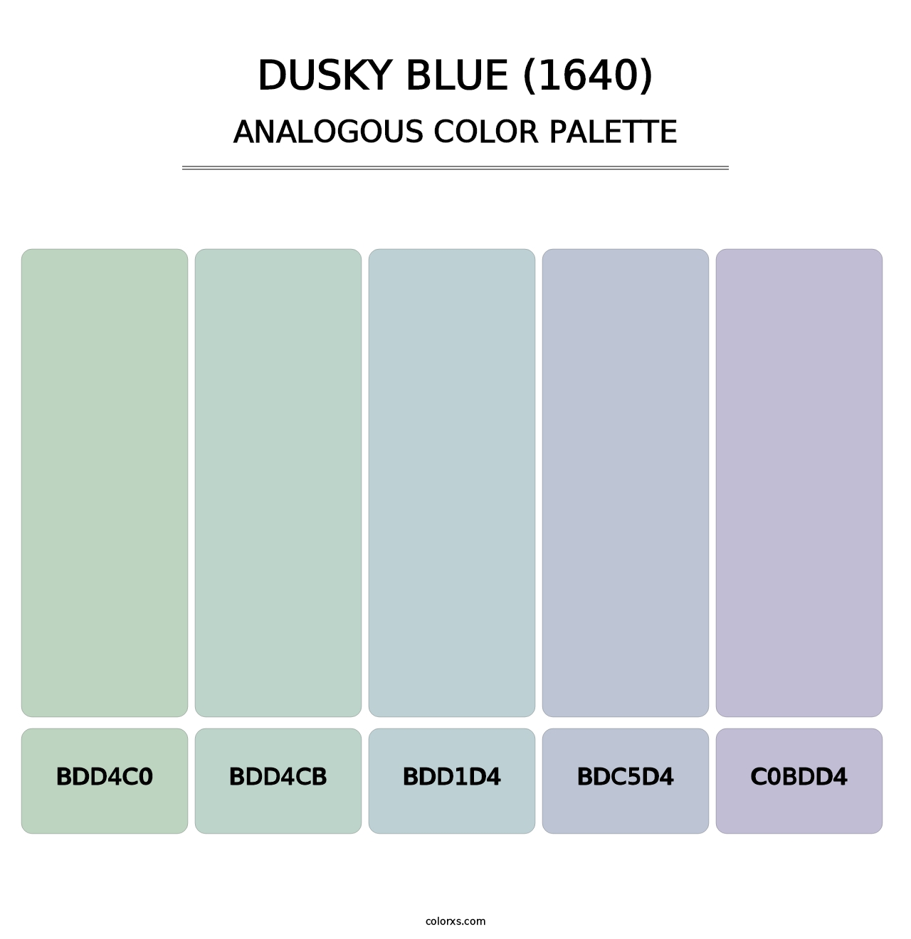 Dusky Blue (1640) - Analogous Color Palette