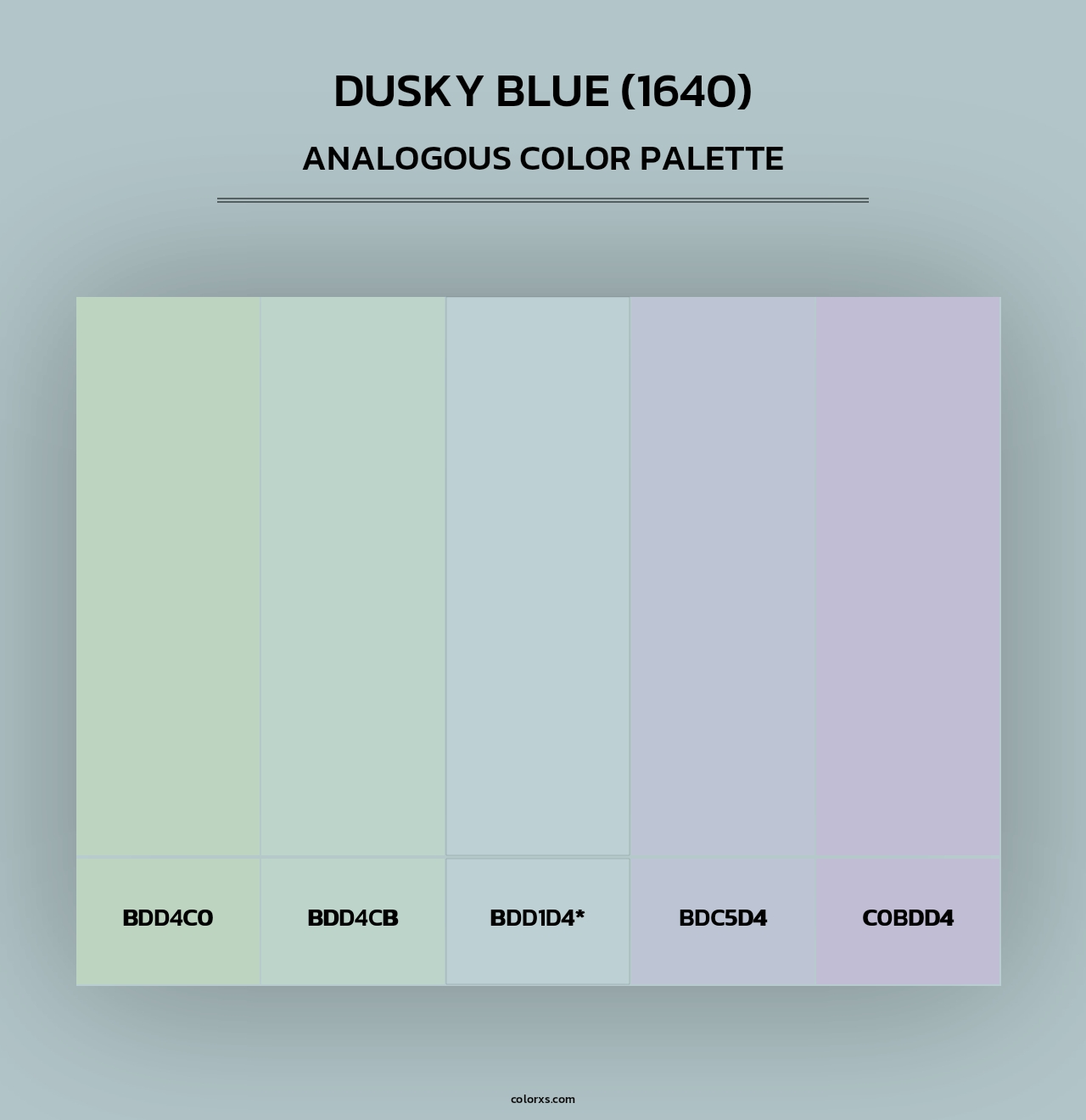 Dusky Blue (1640) - Analogous Color Palette
