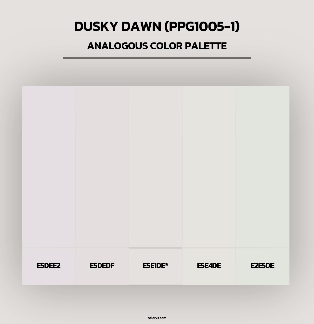 Dusky Dawn (PPG1005-1) - Analogous Color Palette