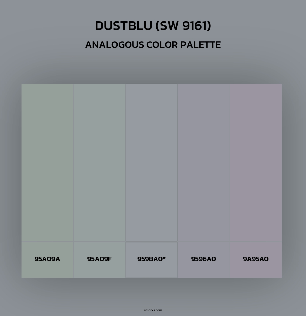 Dustblu (SW 9161) - Analogous Color Palette