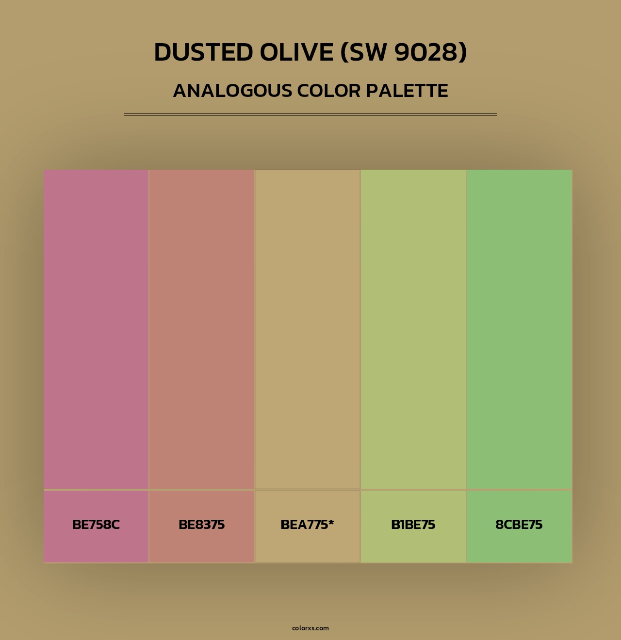 Dusted Olive (SW 9028) - Analogous Color Palette