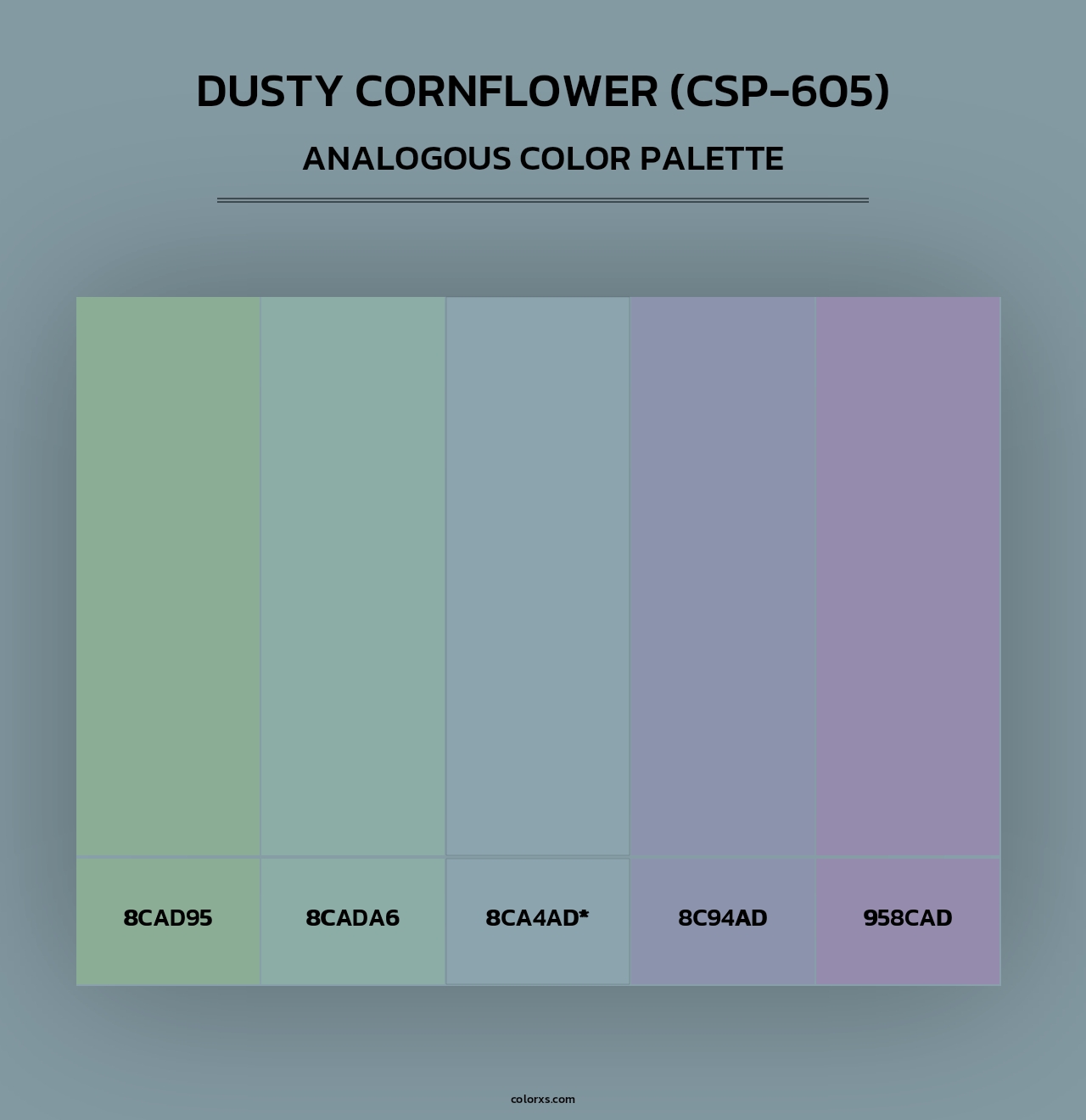 Dusty Cornflower (CSP-605) - Analogous Color Palette