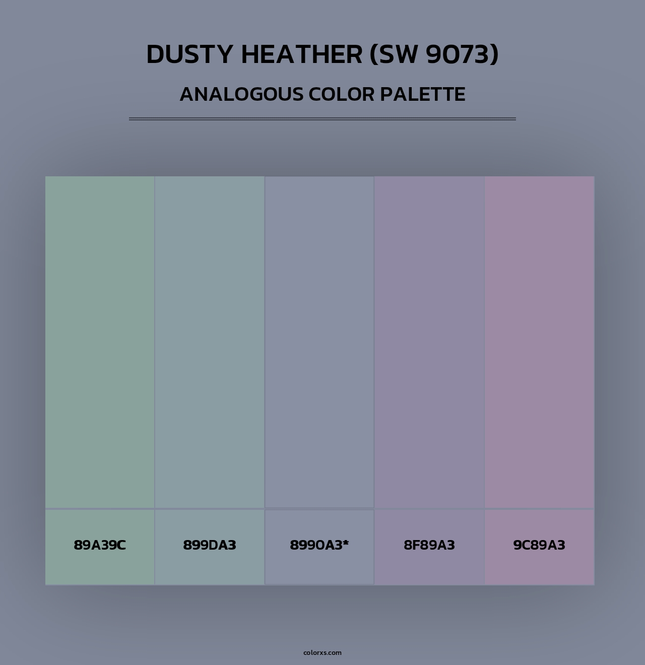 Dusty Heather (SW 9073) - Analogous Color Palette