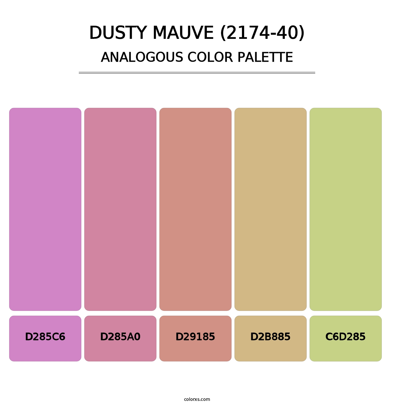 Dusty Mauve (2174-40) - Analogous Color Palette