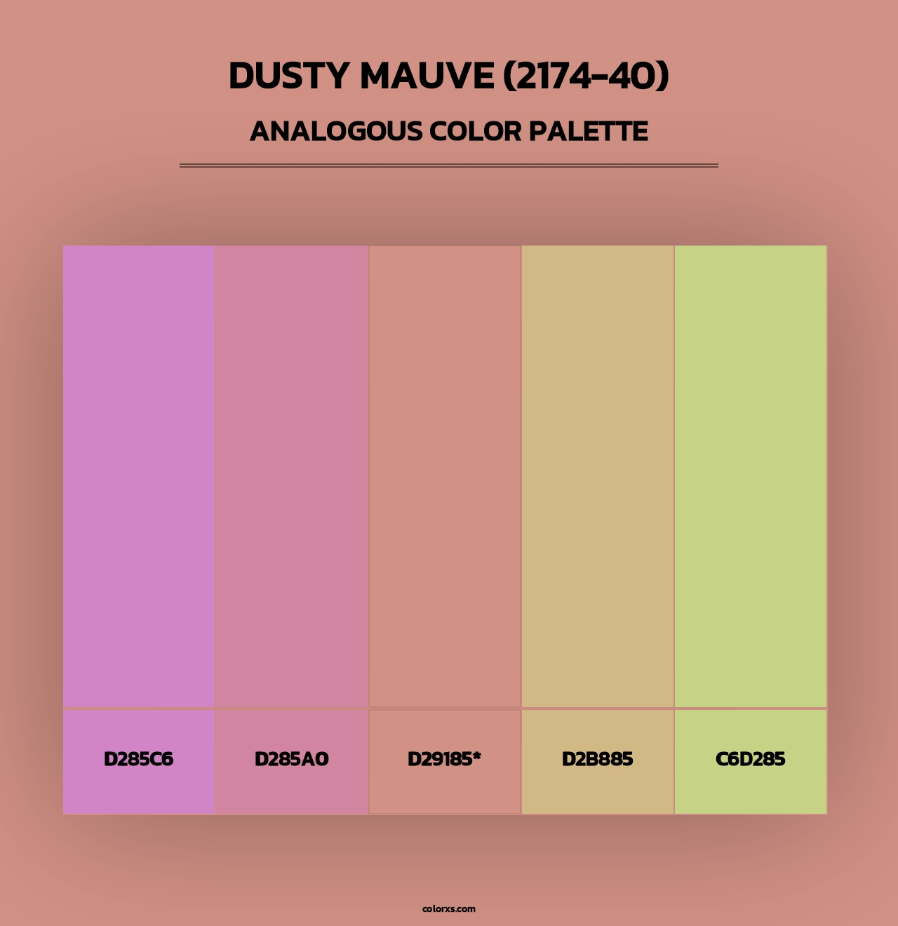 Dusty Mauve (2174-40) - Analogous Color Palette