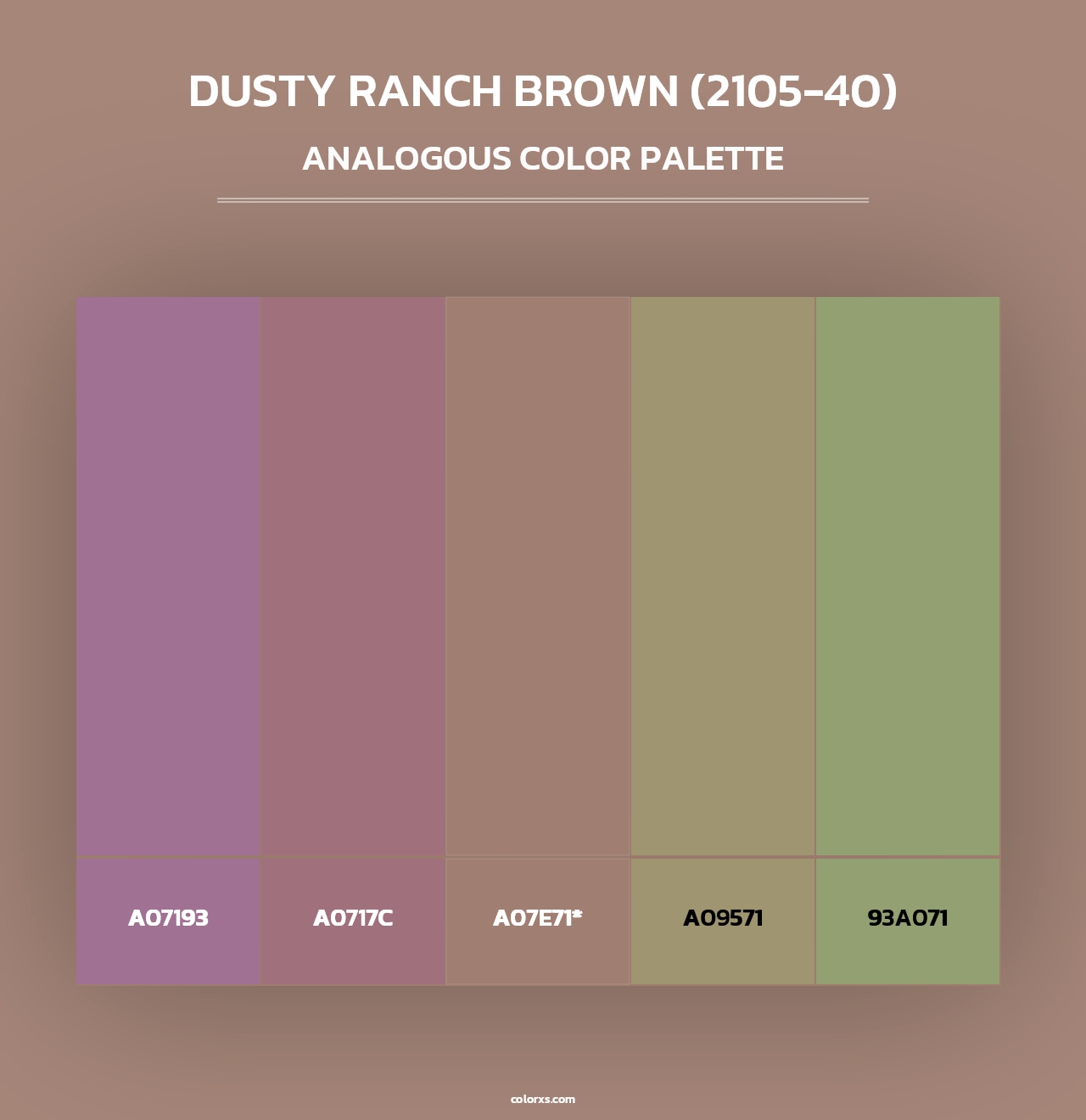 Dusty Ranch Brown (2105-40) - Analogous Color Palette