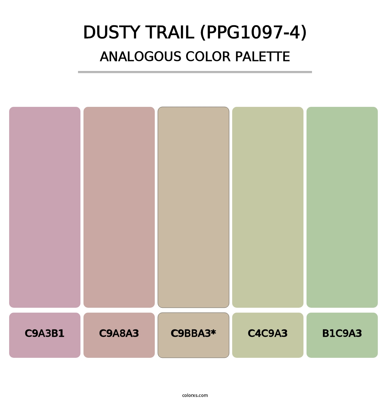 Dusty Trail (PPG1097-4) - Analogous Color Palette