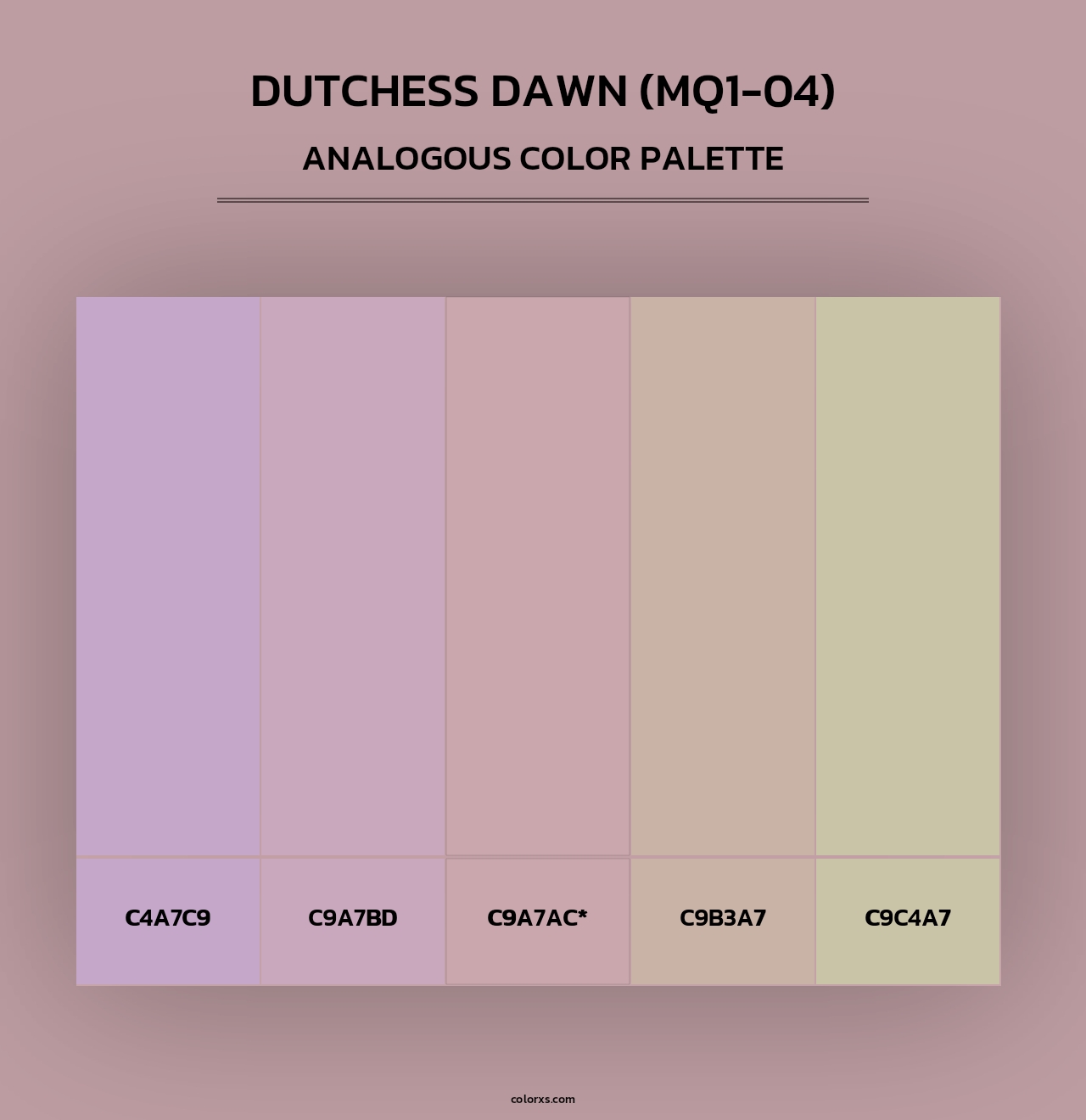 Dutchess Dawn (MQ1-04) - Analogous Color Palette