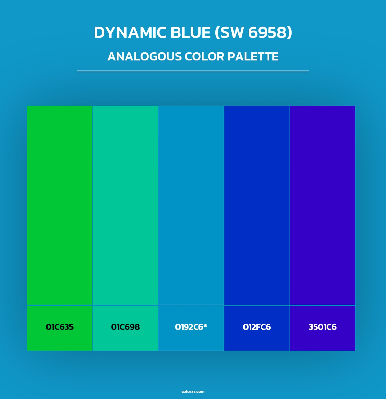 Dynamic Blue (SW 6958) - Analogous Color Palette