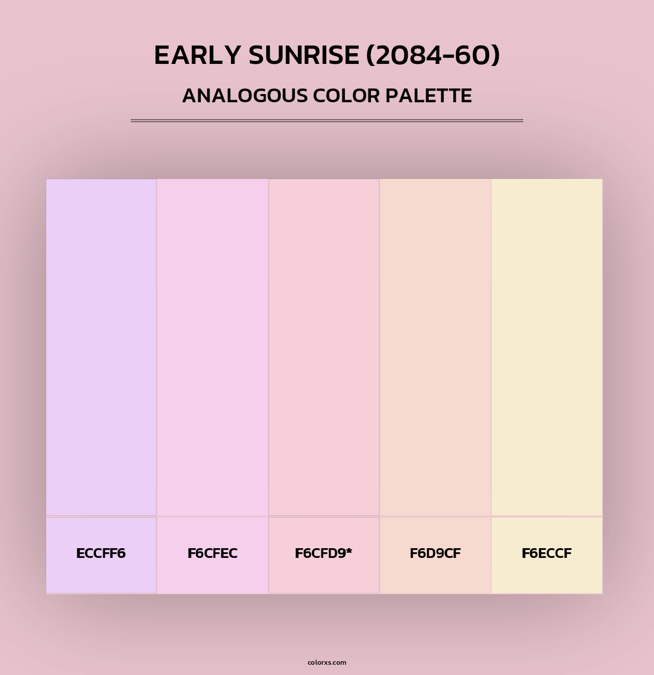 Early Sunrise (2084-60) - Analogous Color Palette
