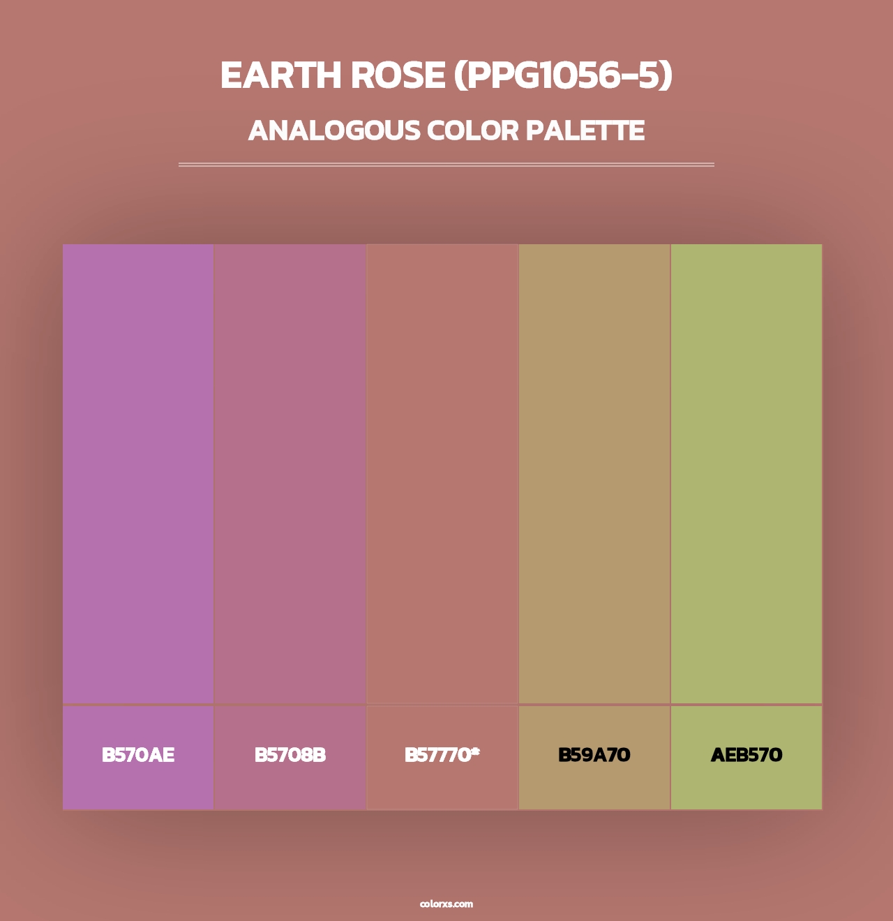 Earth Rose (PPG1056-5) - Analogous Color Palette