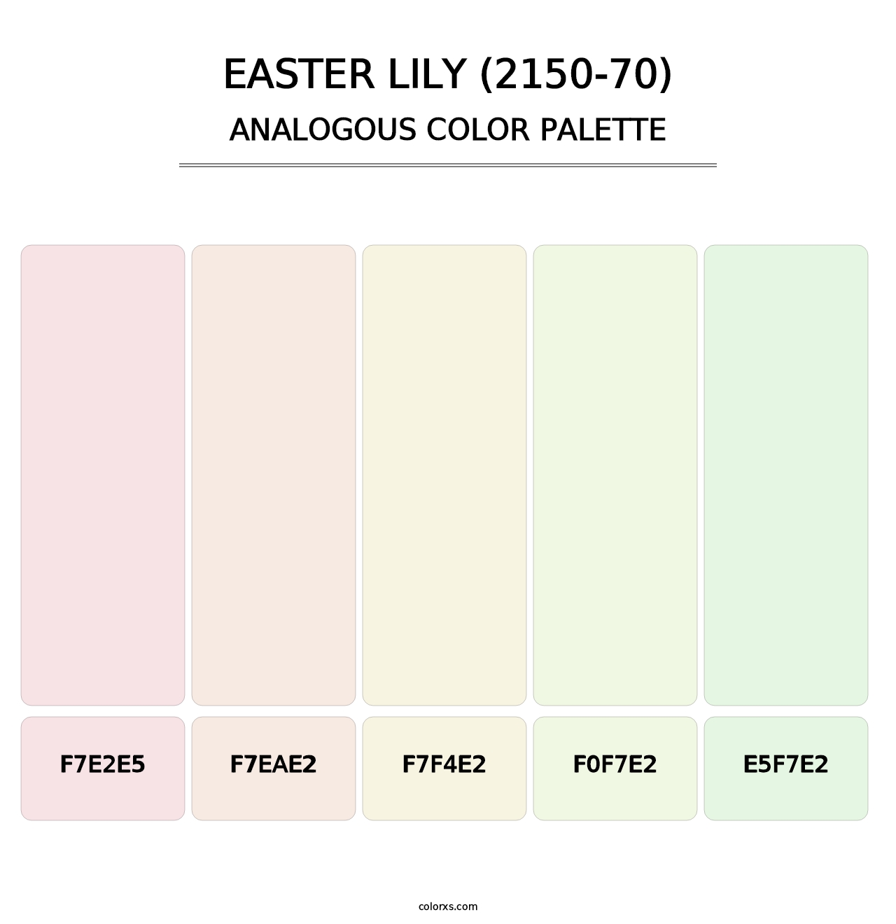 Easter Lily (2150-70) - Analogous Color Palette