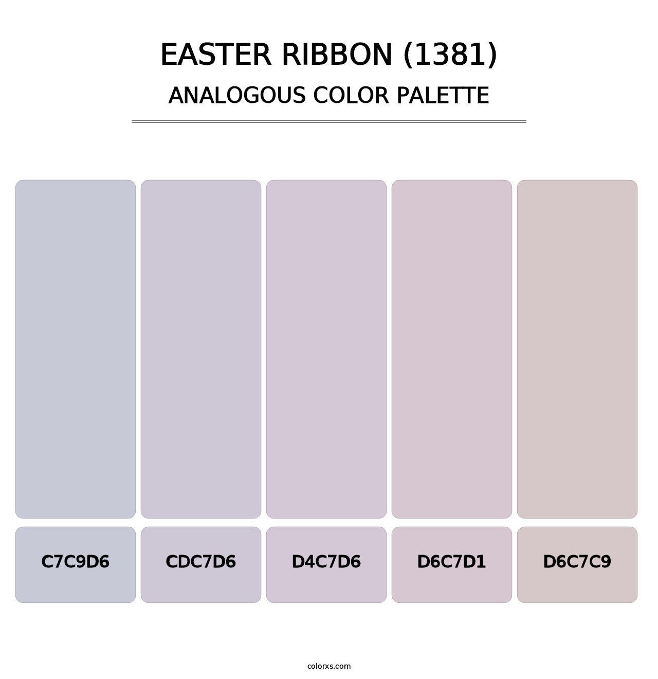 Easter Ribbon (1381) - Analogous Color Palette