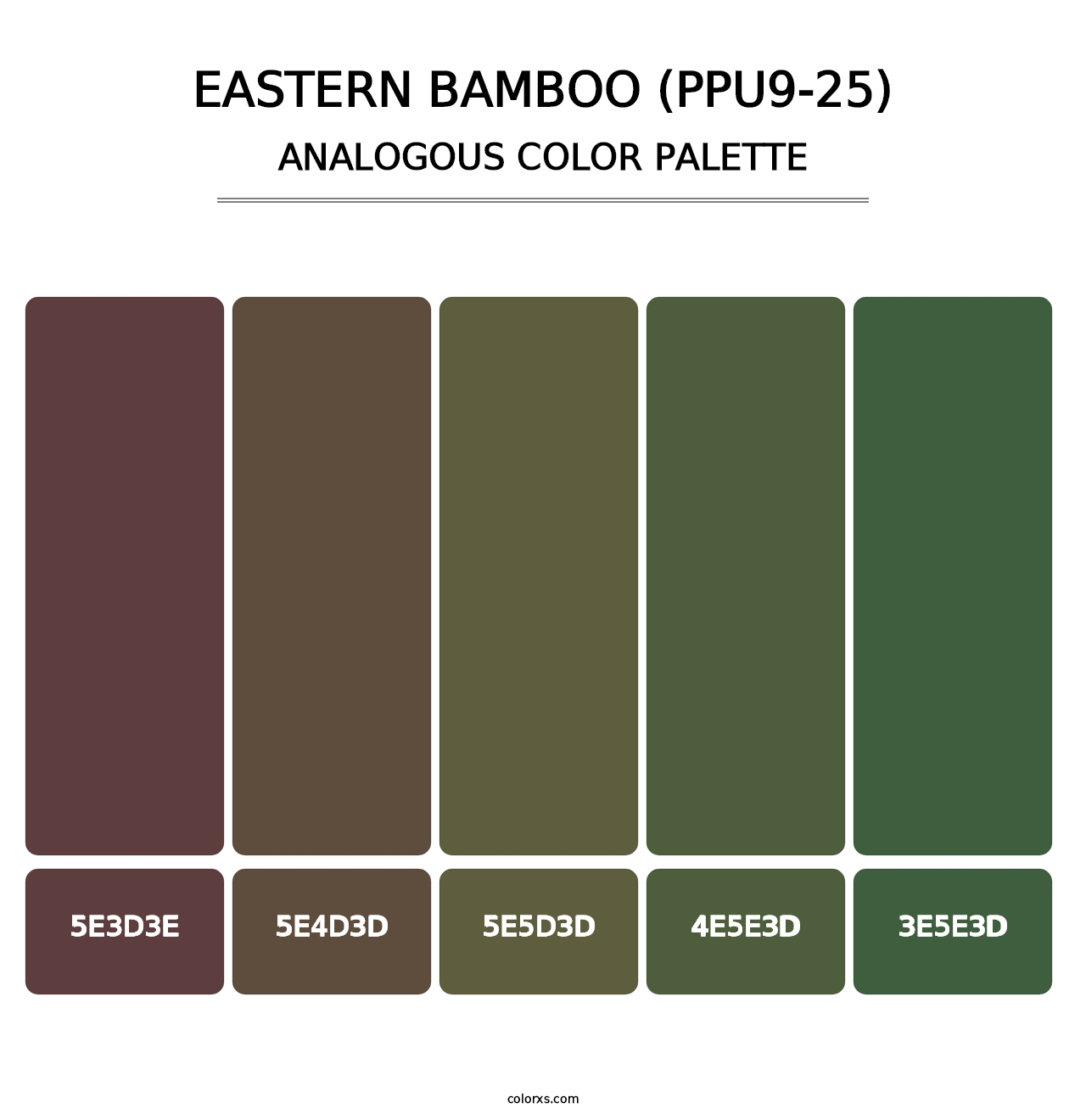 Eastern Bamboo (PPU9-25) - Analogous Color Palette