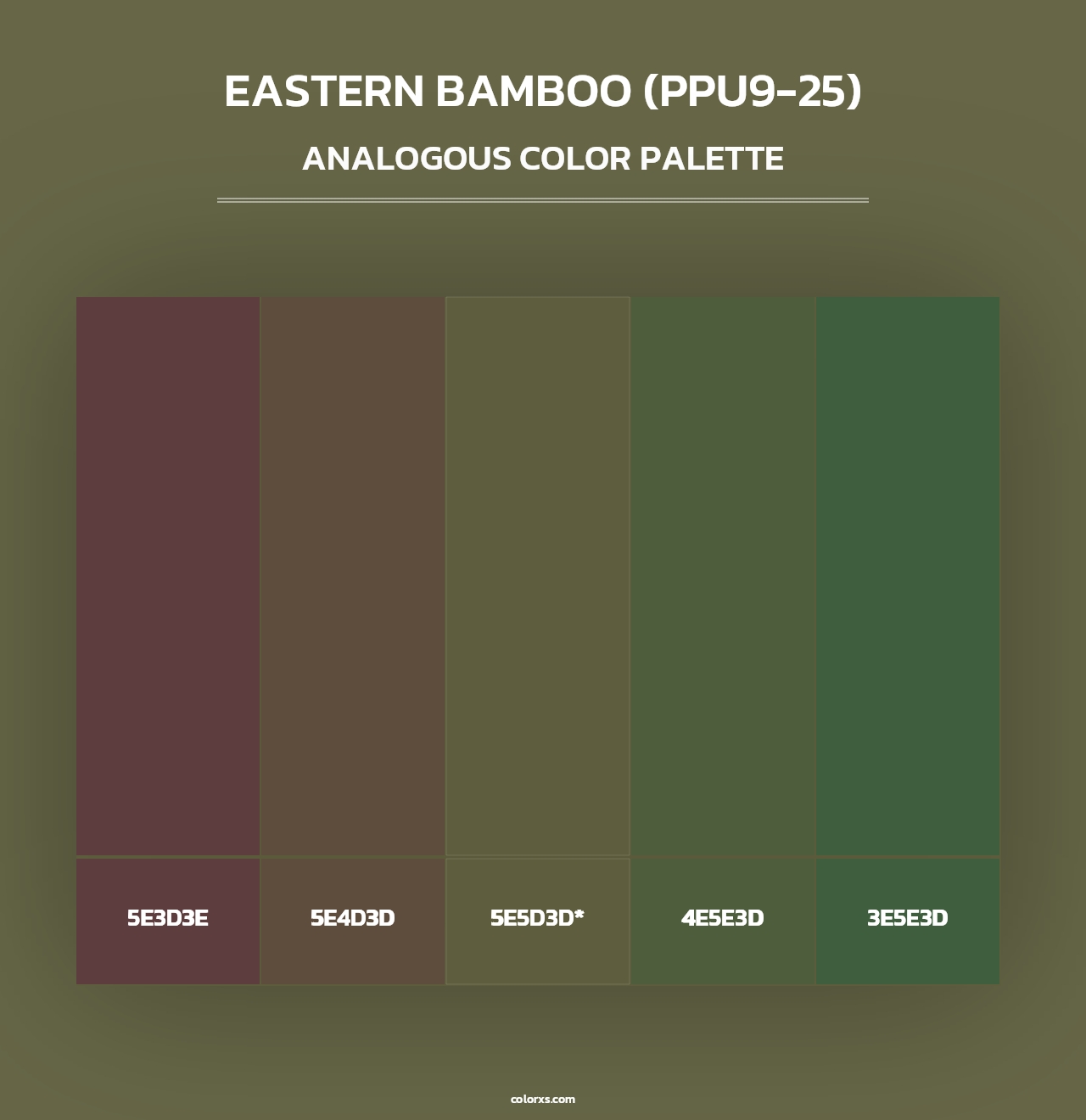 Eastern Bamboo (PPU9-25) - Analogous Color Palette
