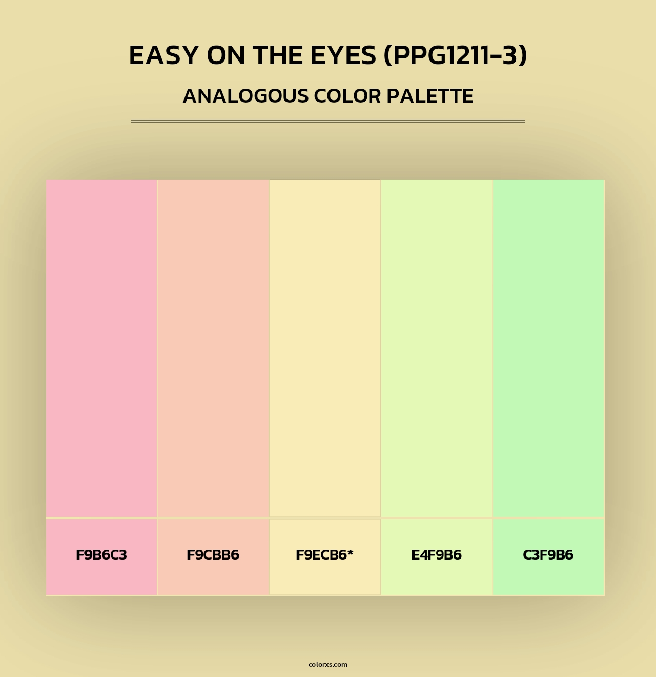 Easy On The Eyes (PPG1211-3) - Analogous Color Palette