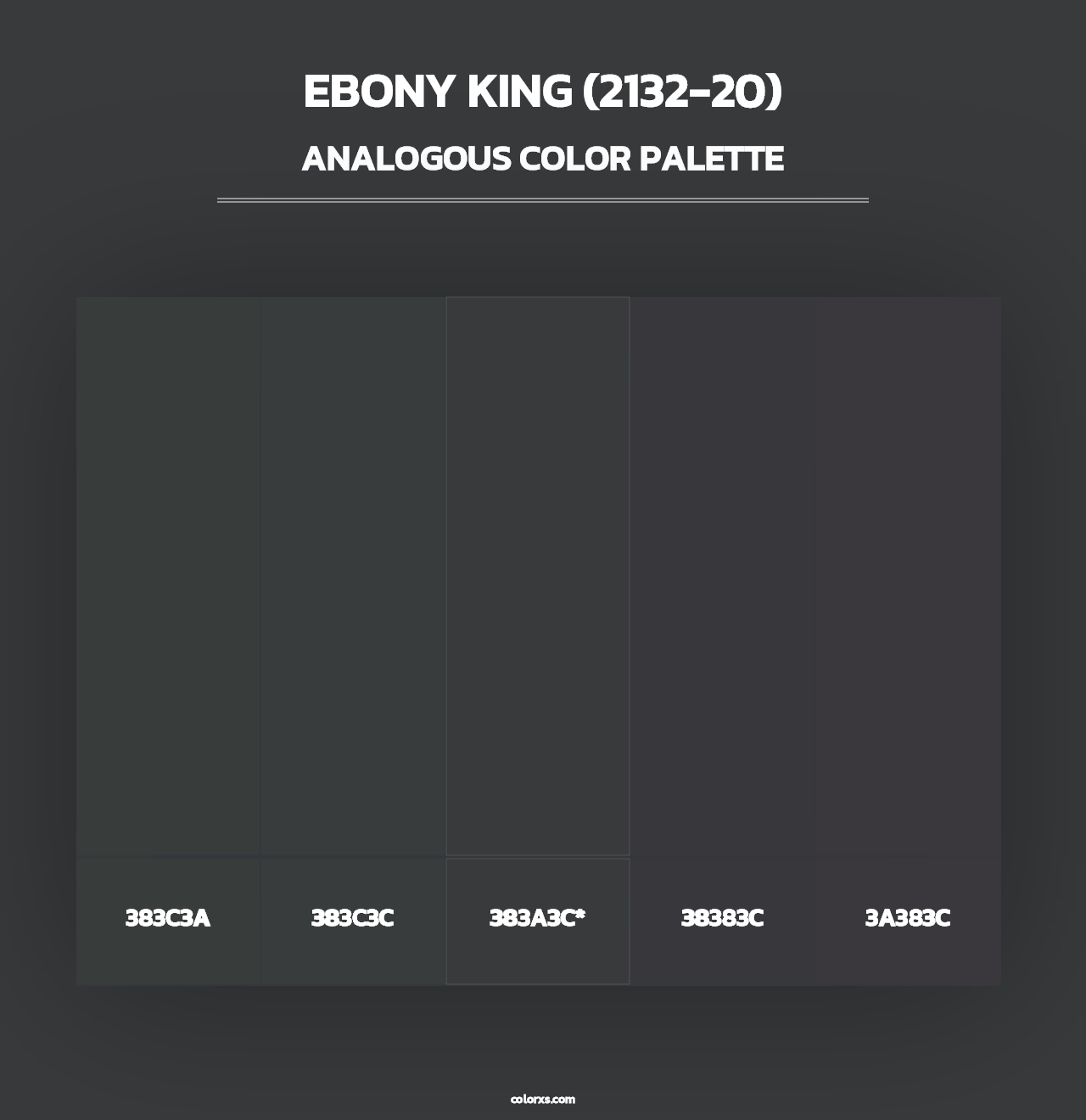 Ebony King (2132-20) - Analogous Color Palette