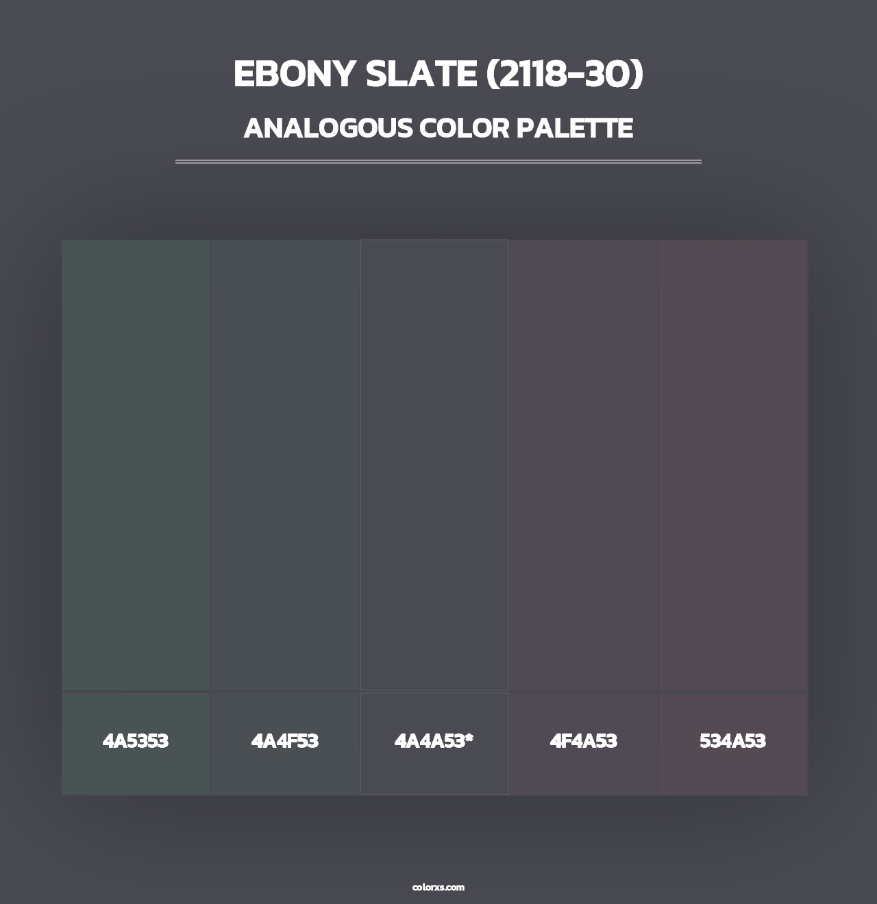 Ebony Slate (2118-30) - Analogous Color Palette