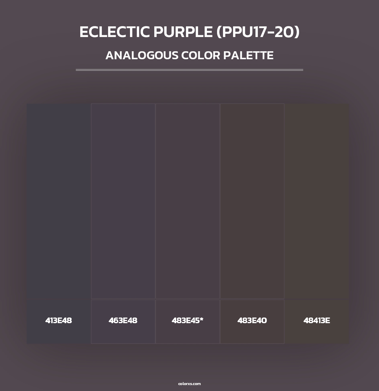 Eclectic Purple (PPU17-20) - Analogous Color Palette