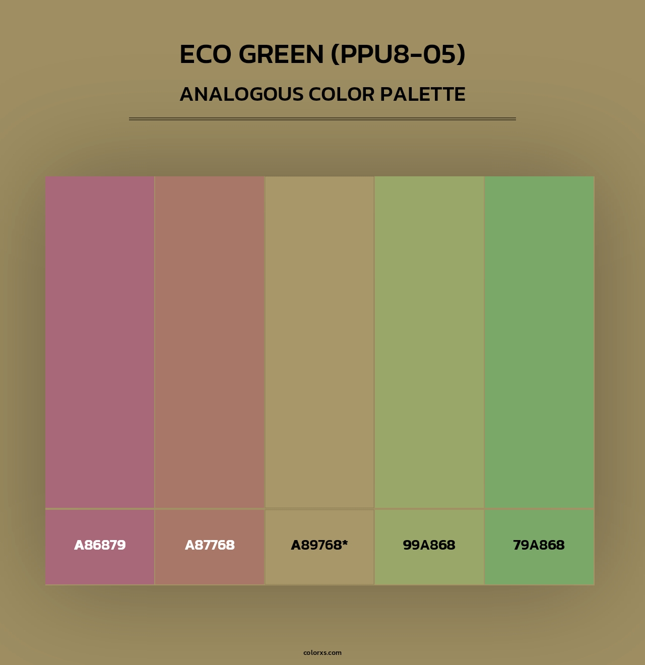 Eco Green (PPU8-05) - Analogous Color Palette