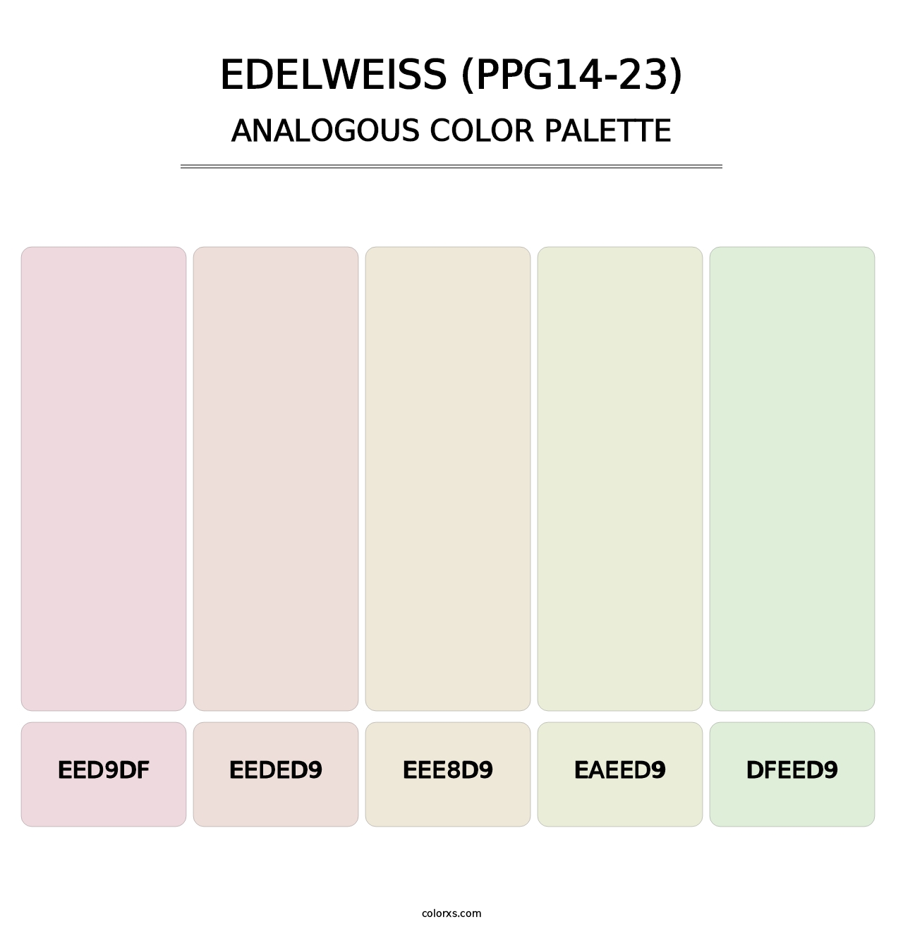 Edelweiss (PPG14-23) - Analogous Color Palette