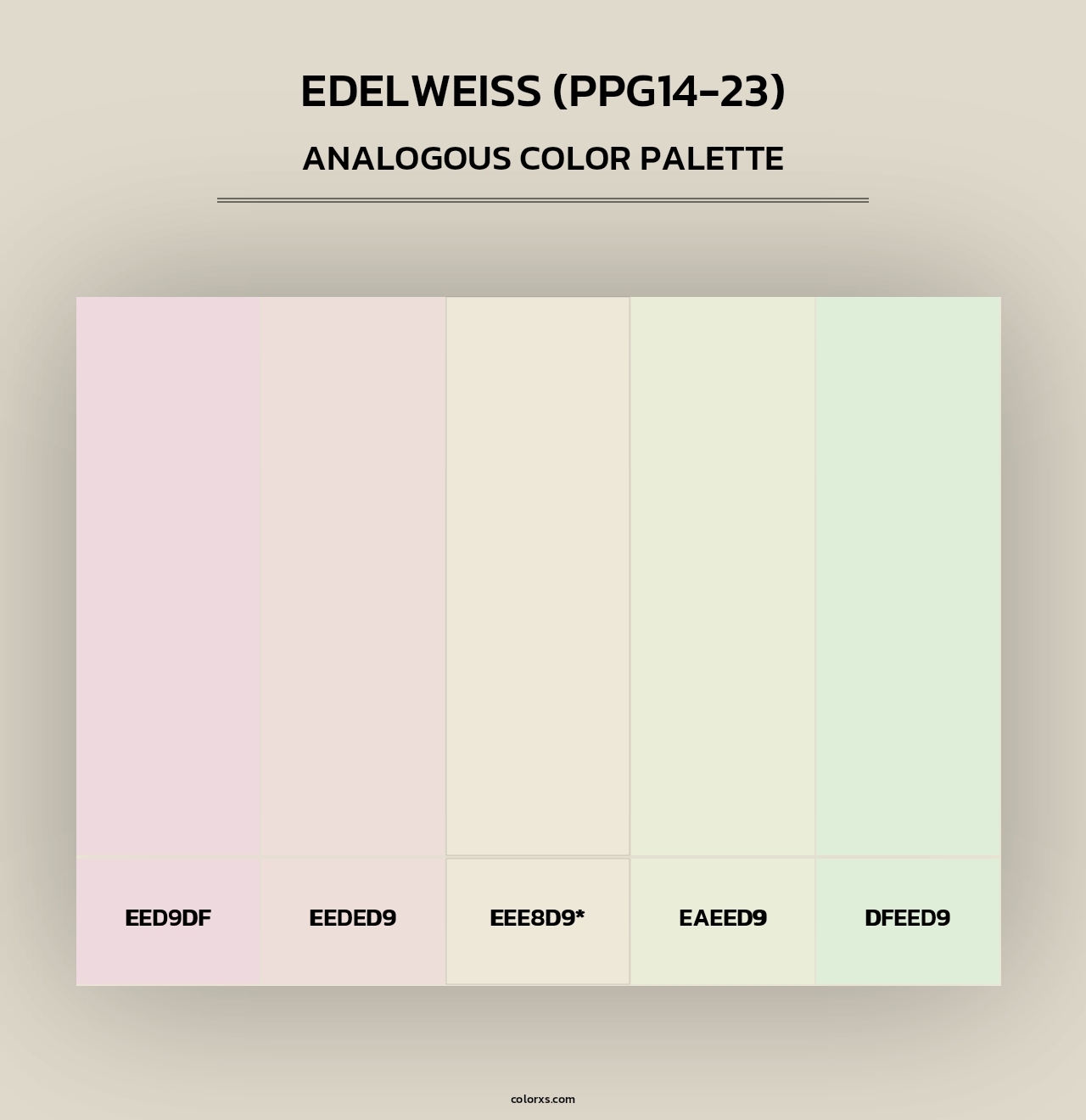 Edelweiss (PPG14-23) - Analogous Color Palette