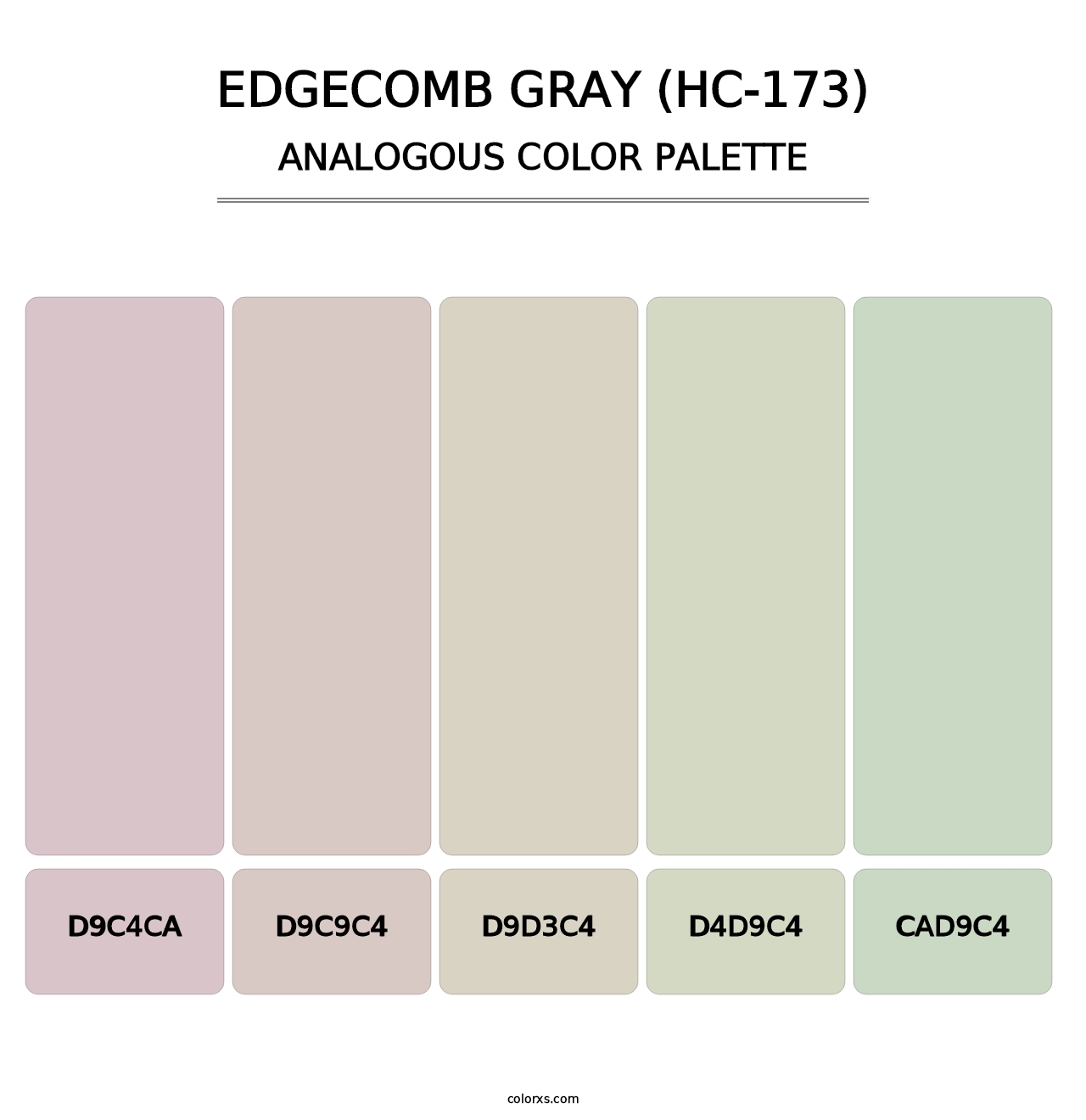Edgecomb Gray (HC-173) - Analogous Color Palette