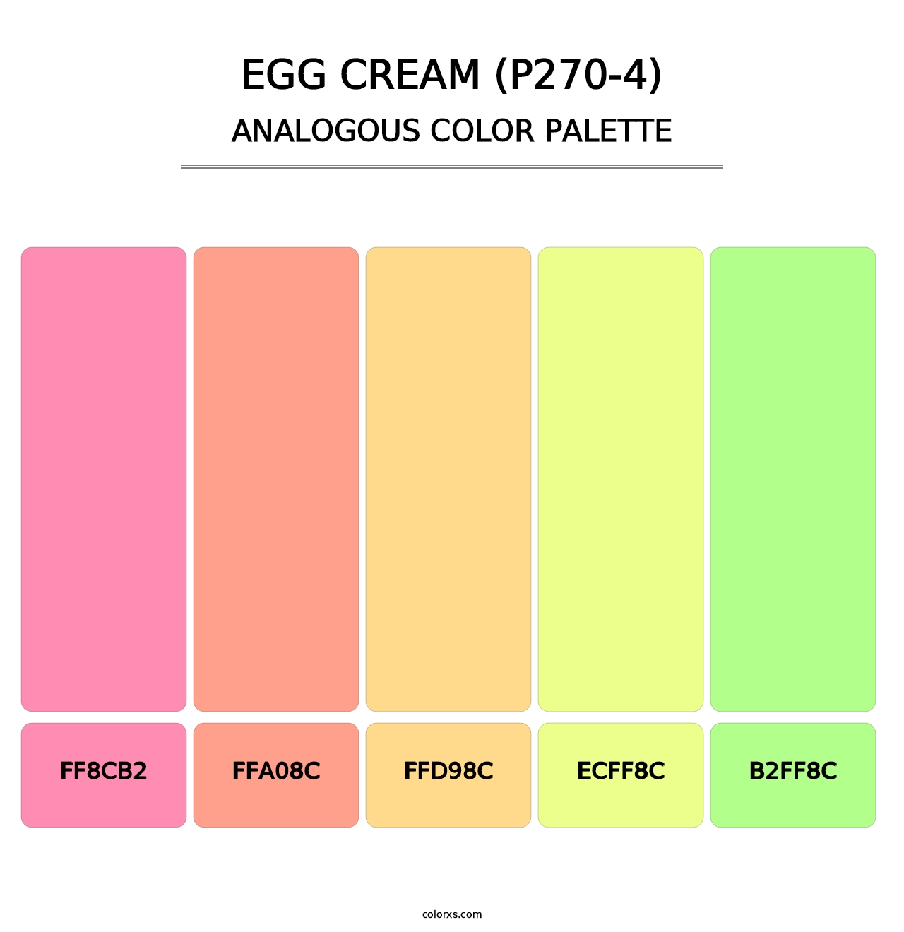 Egg Cream (P270-4) - Analogous Color Palette