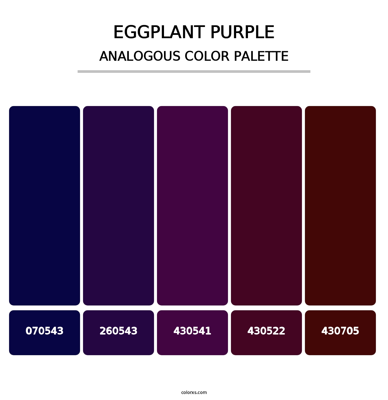 Eggplant Purple - Analogous Color Palette