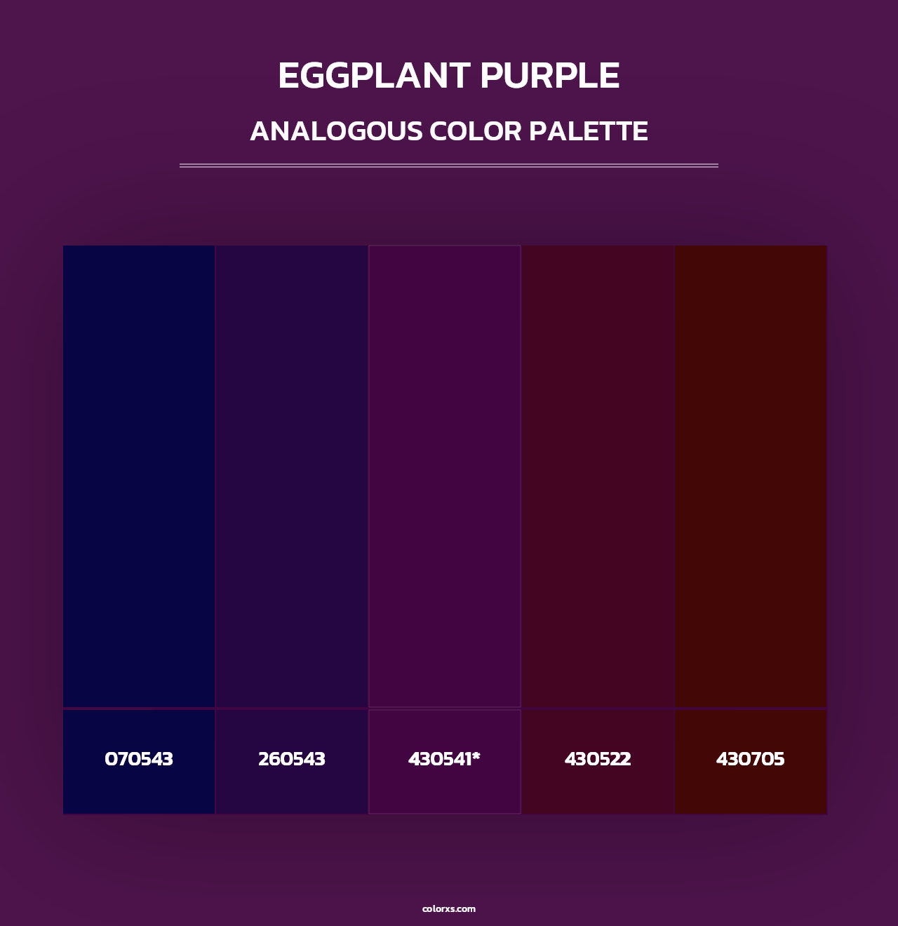Eggplant Purple - Analogous Color Palette