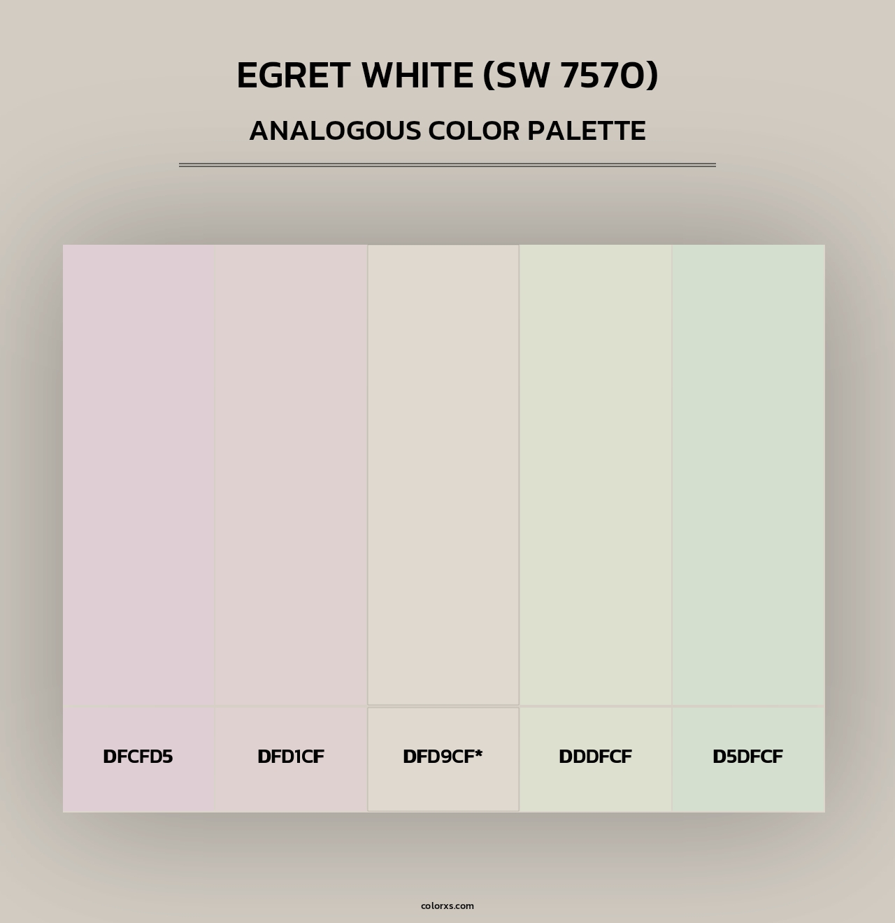 Egret White (SW 7570) - Analogous Color Palette