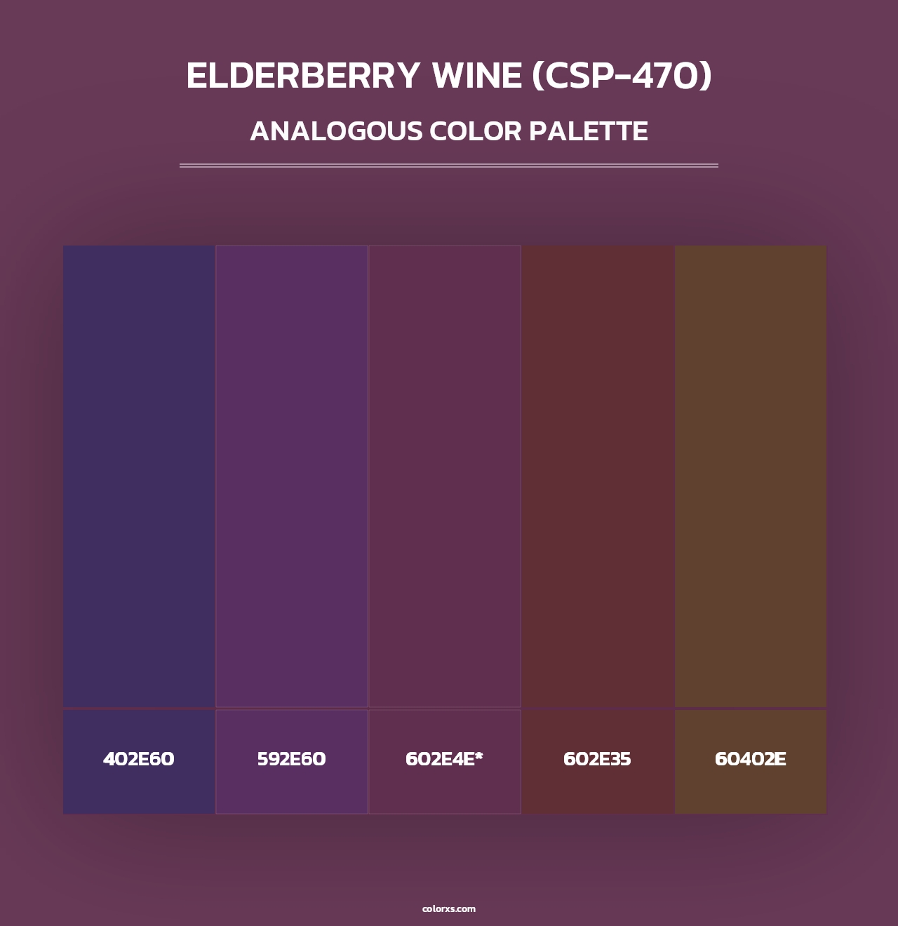 Elderberry Wine (CSP-470) - Analogous Color Palette