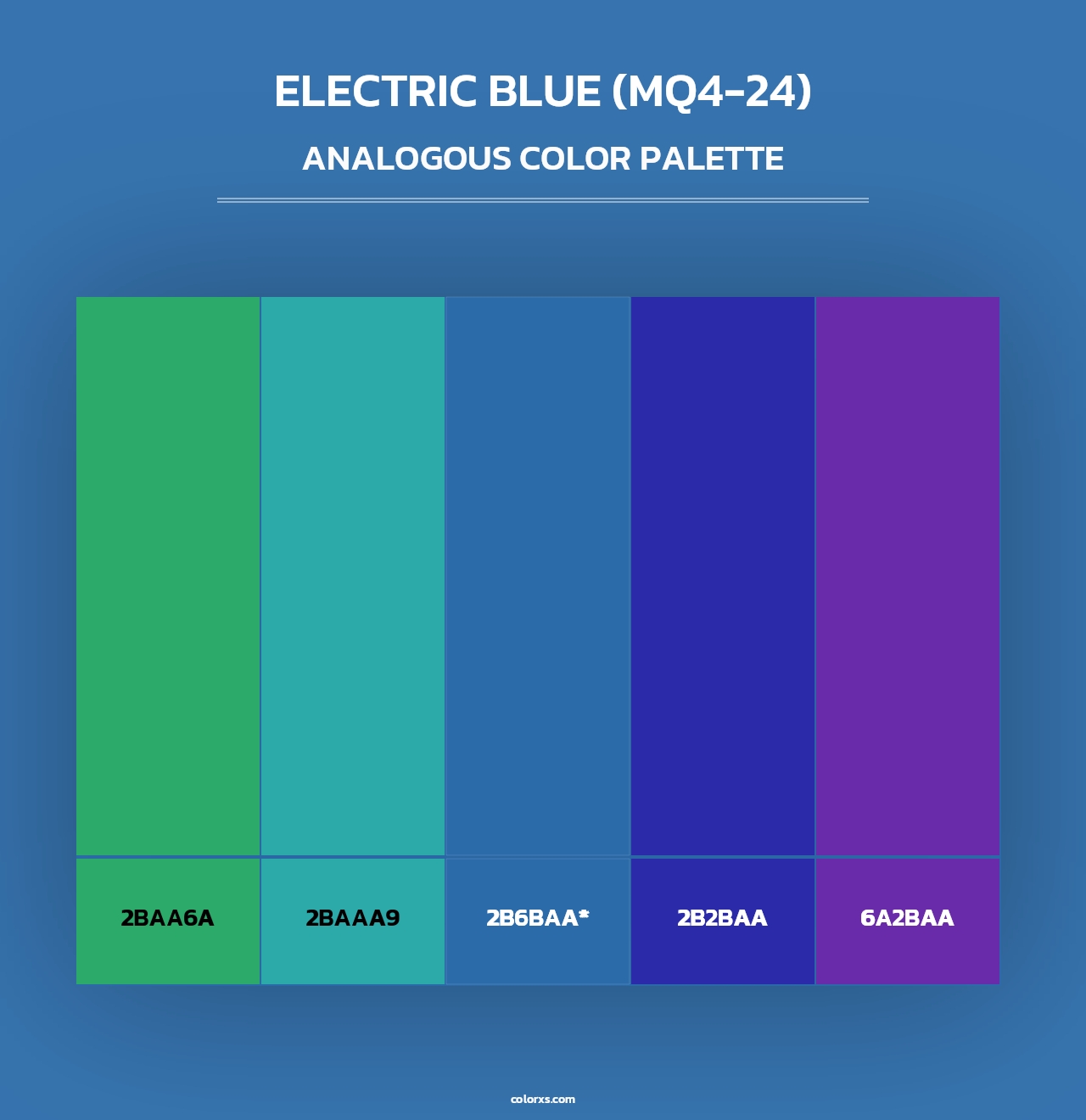 Electric Blue (MQ4-24) - Analogous Color Palette