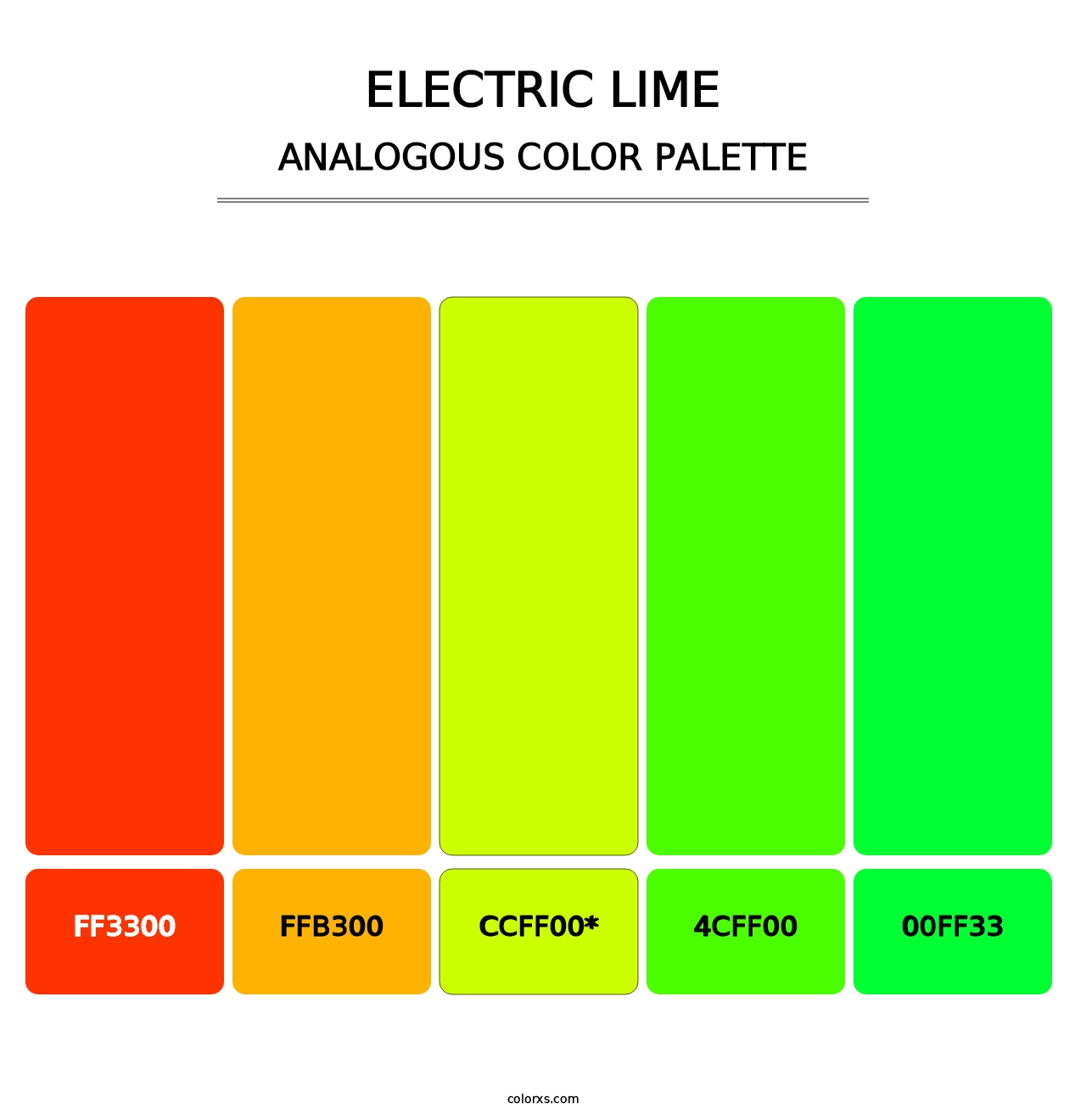 Electric Lime - Analogous Color Palette