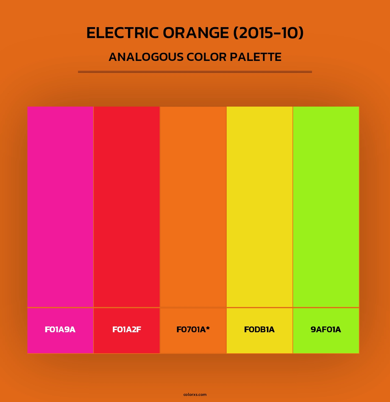 Electric Orange (2015-10) - Analogous Color Palette