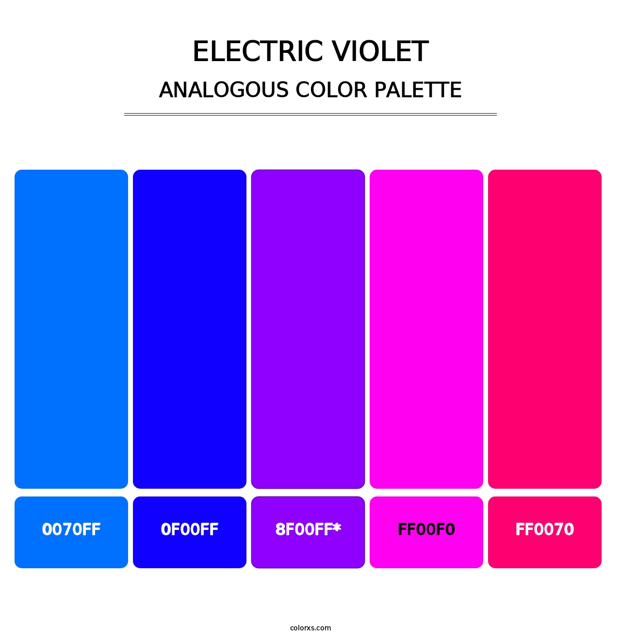 Electric Violet - Analogous Color Palette