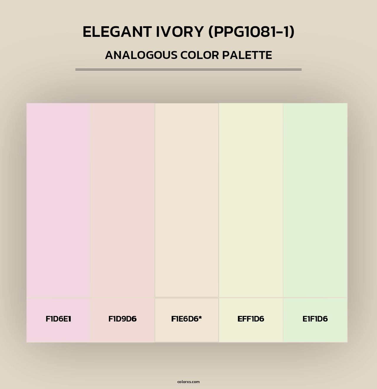 Elegant Ivory (PPG1081-1) - Analogous Color Palette