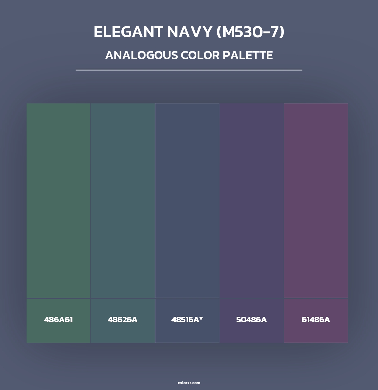 Elegant Navy (M530-7) - Analogous Color Palette