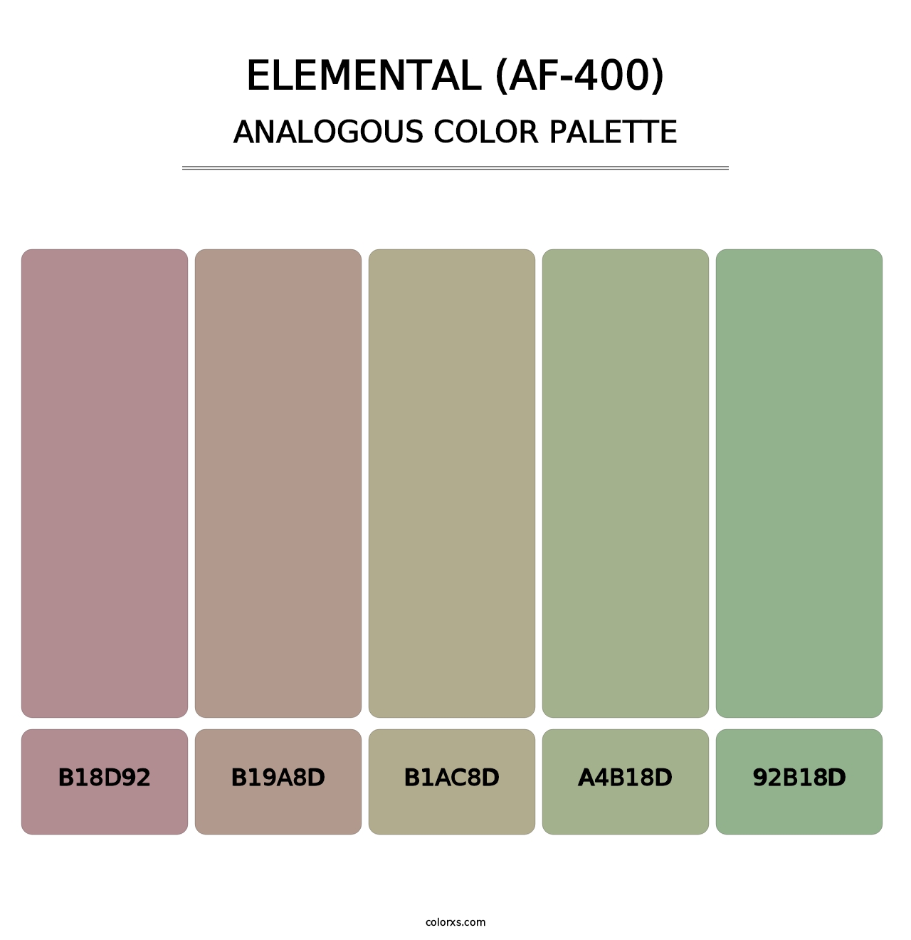 Elemental (AF-400) - Analogous Color Palette