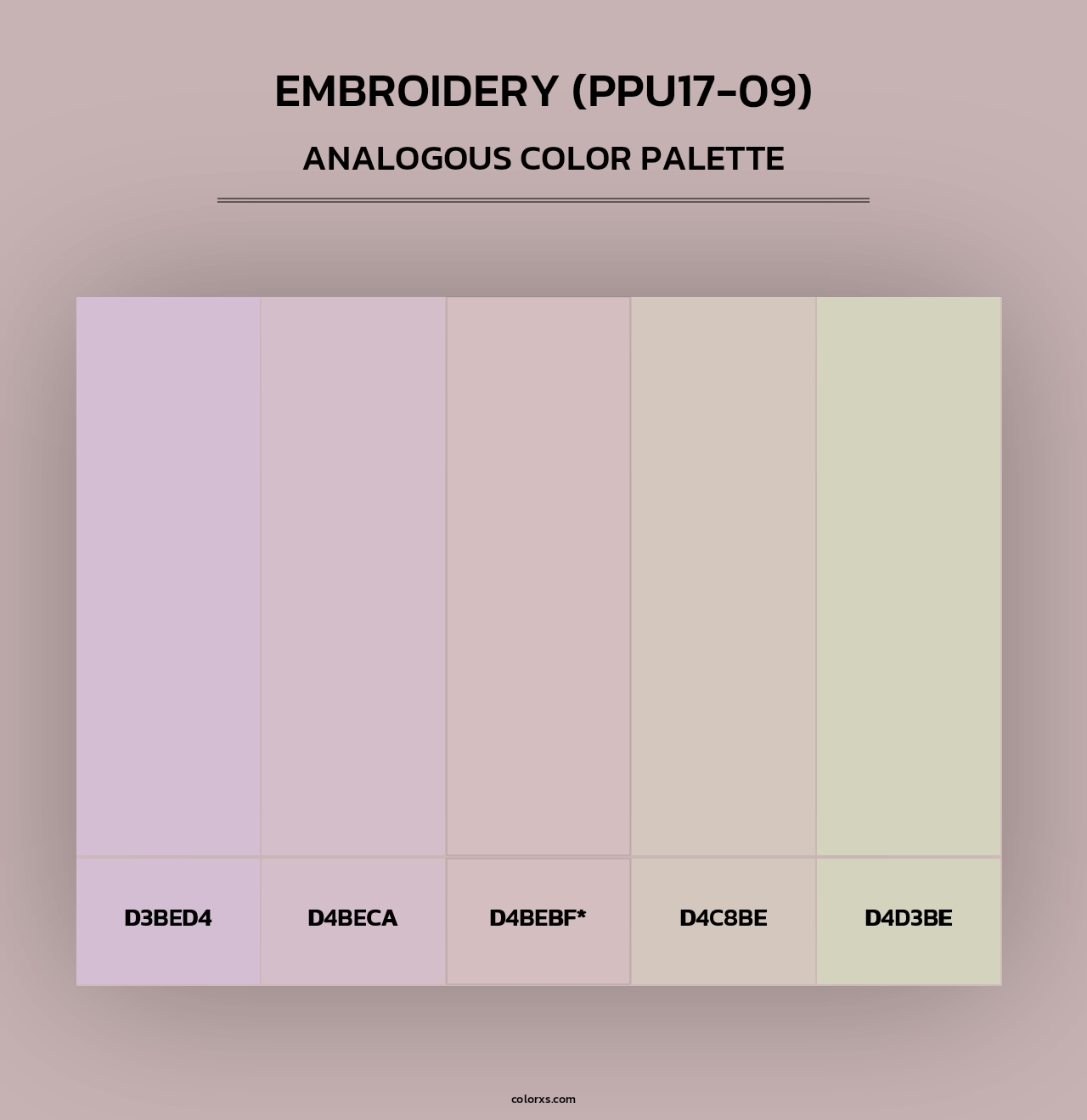 Embroidery (PPU17-09) - Analogous Color Palette