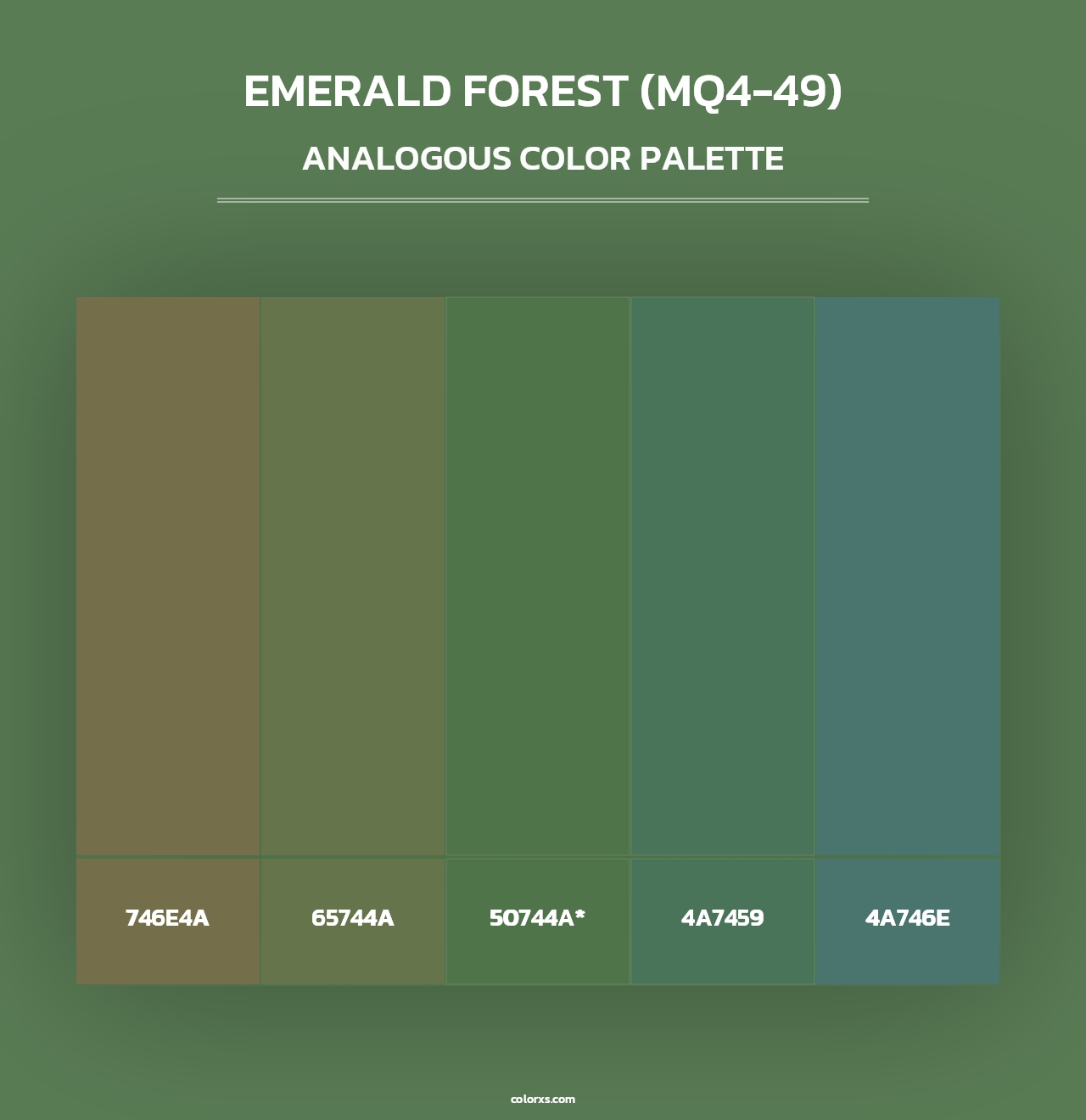 Emerald Forest (MQ4-49) - Analogous Color Palette