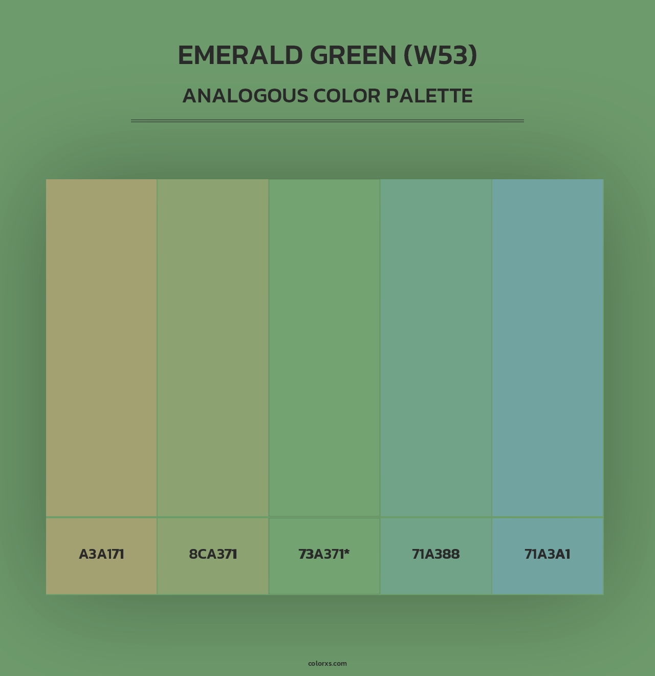 Emerald Green (W53) - Analogous Color Palette