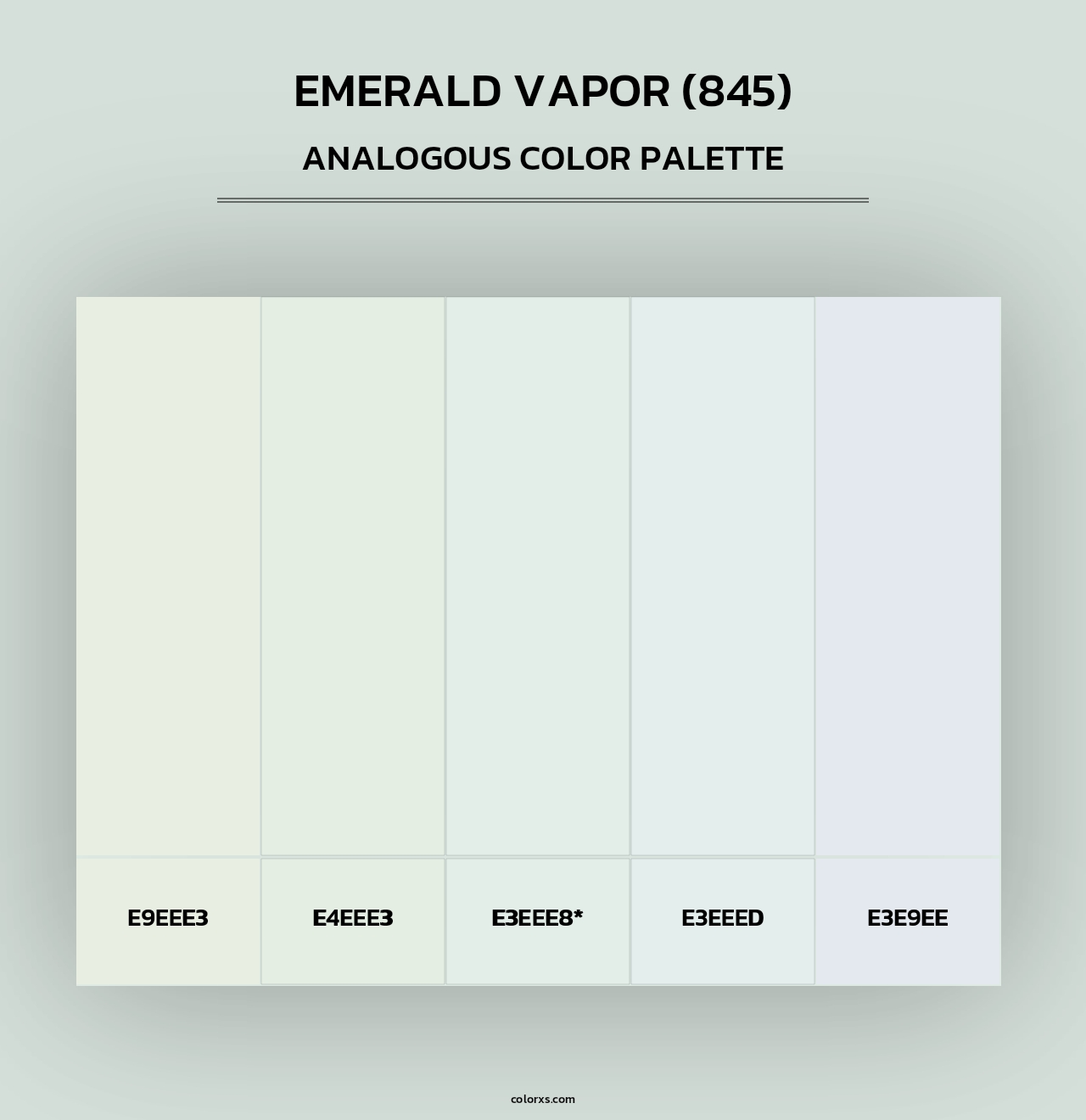 Emerald Vapor (845) - Analogous Color Palette