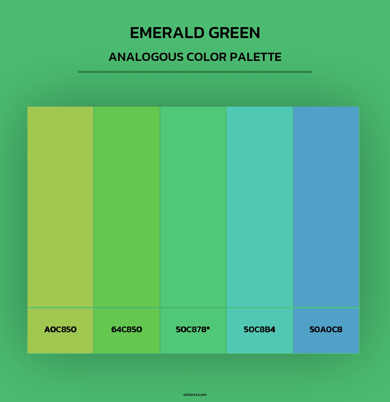 Emerald Green - Analogous Color Palette