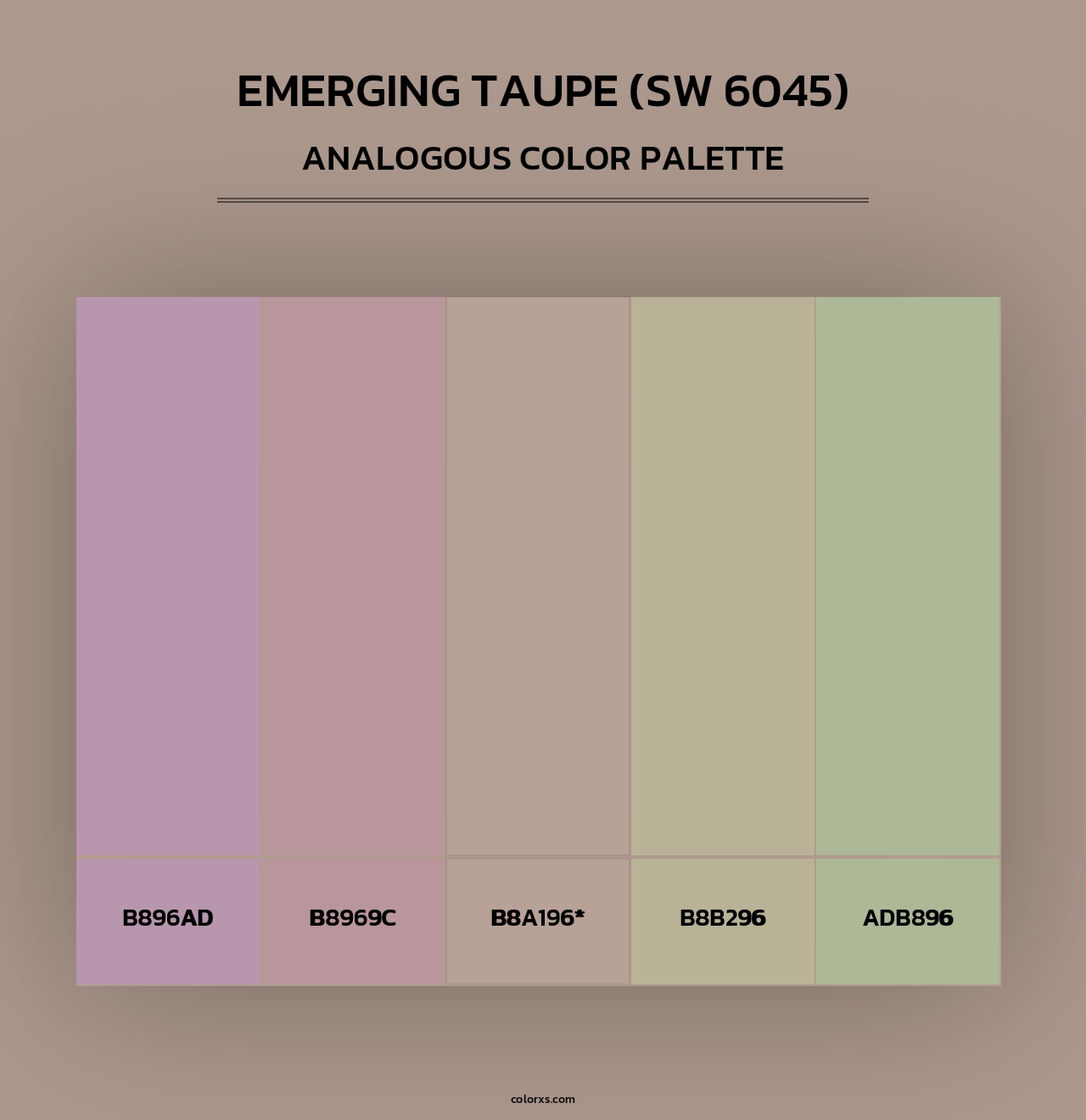 Emerging Taupe (SW 6045) - Analogous Color Palette